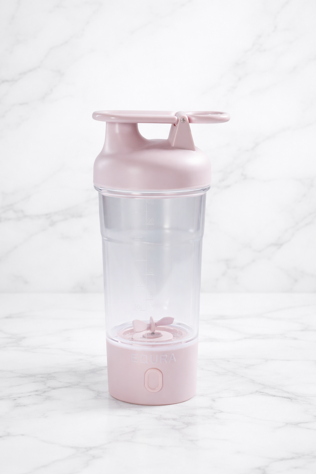 Išmani elektrinė gertuvė–plaktuvas 750 ml. Universalus automatinis shakeris pastelinė rožinė