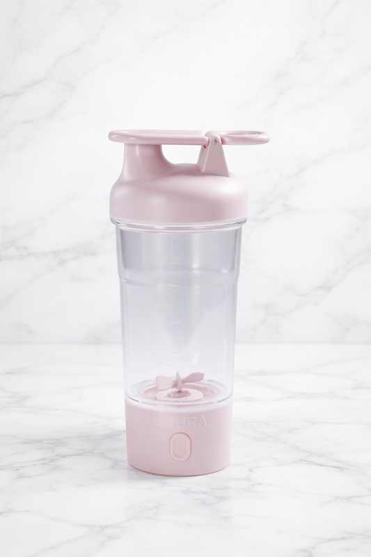 Išmani elektrinė gertuvė–plaktuvas 750 ml. Universalus automatinis shakeris pastelinė rožinė